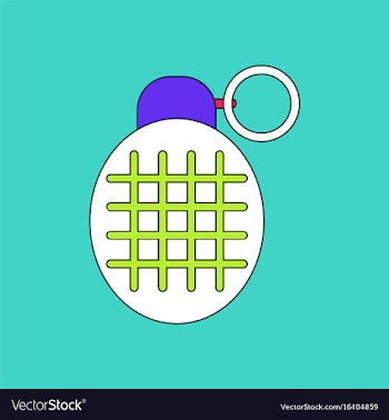 Flat icon design collection military frag grenade vector image