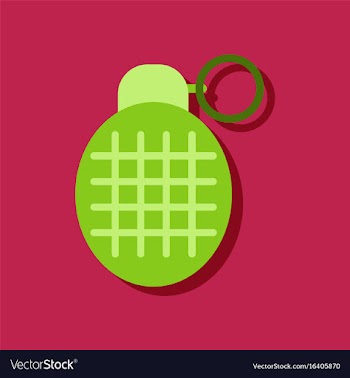 Flat icon design collection military frag grenade vector image
