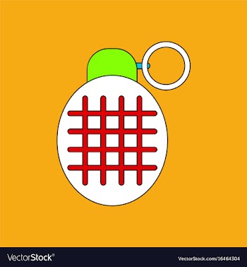 Flat icon design collection military frag grenade vector image