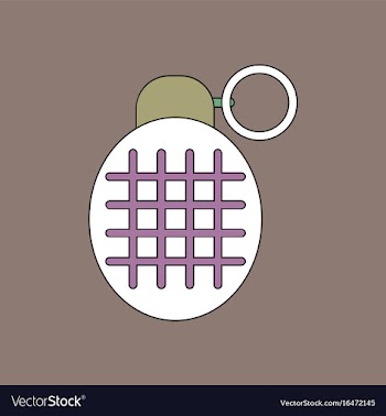 Flat icon design collection military frag grenade vector image
