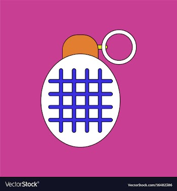 Flat icon design collection military frag grenade vector image