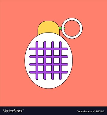 Flat icon design collection military frag grenade vector image