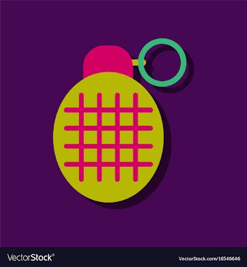 Flat icon design collection military frag grenade vector image