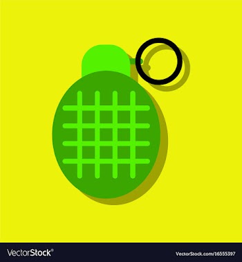 Flat icon design collection military frag grenade vector image