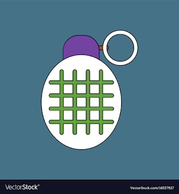Flat icon design collection military frag grenade vector image