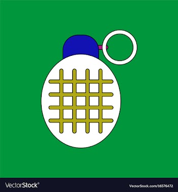 Flat icon design collection military frag grenade vector image