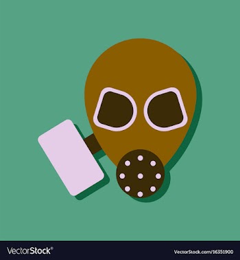Flat icon design collection military gas mask in vector image