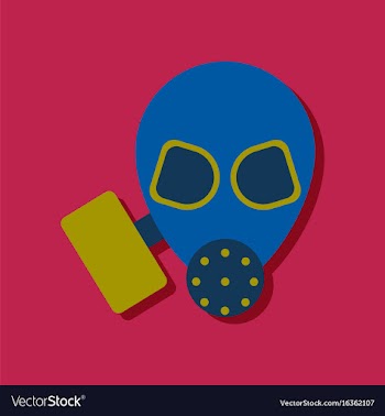 Flat icon design collection military gas mask in vector image