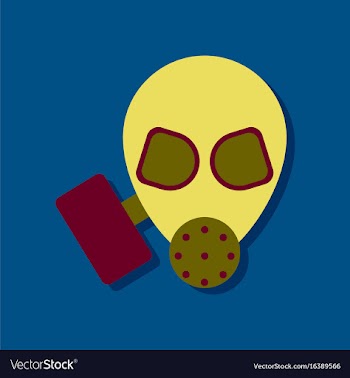 Flat icon design collection military gas mask in vector image
