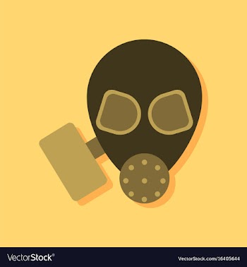 Flat icon design collection military gas mask in vector image