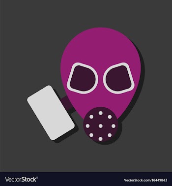 Flat icon design collection military gas mask in vector image