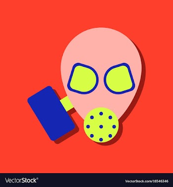 Flat icon design collection military gas mask in vector image