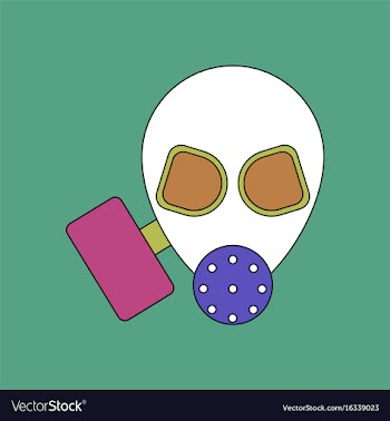 Flat icon design collection military gas mask vector image