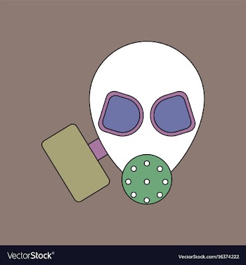 Flat icon design collection military gas mask vector image
