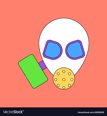 Flat icon design collection military gas mask vector image