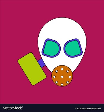 Flat icon design collection military gas mask vector image