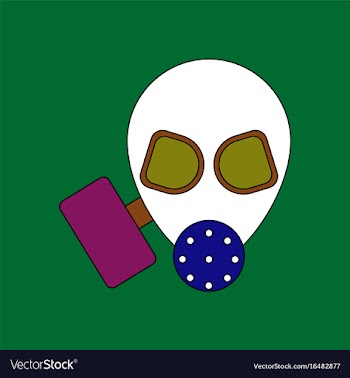Flat icon design collection military gas mask vector image