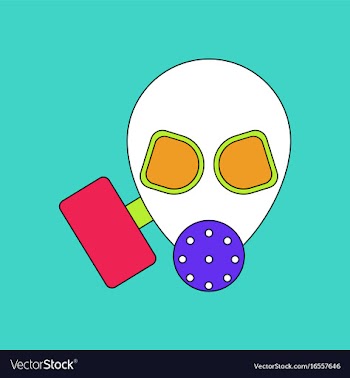 Flat icon design collection military gas mask vector image