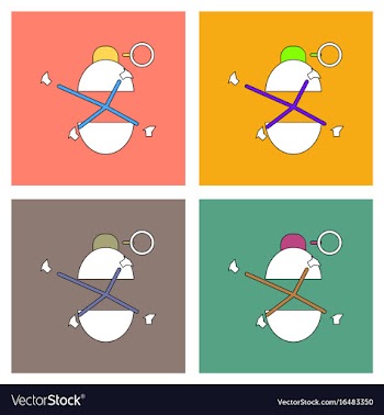 Flat icon design collection military grenade blast vector image