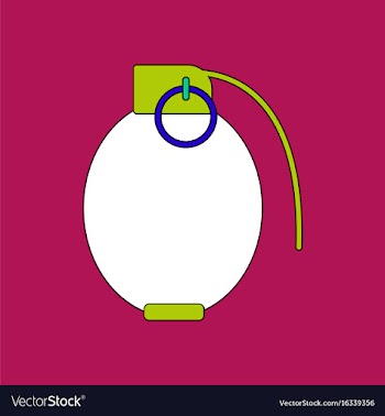 Flat icon design collection military hand grenade vector image