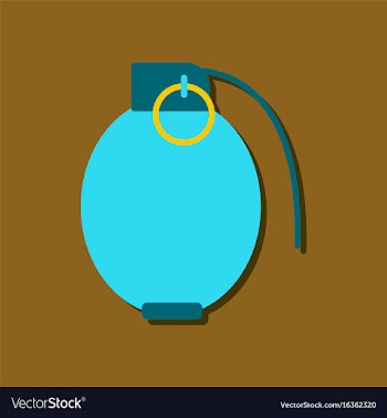 Flat icon design collection military hand grenade vector image