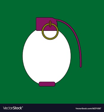 Flat icon design collection military hand grenade vector image