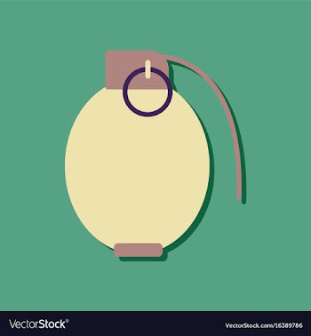 Flat icon design collection military hand grenade vector image