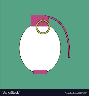 Flat icon design collection military hand grenade vector image