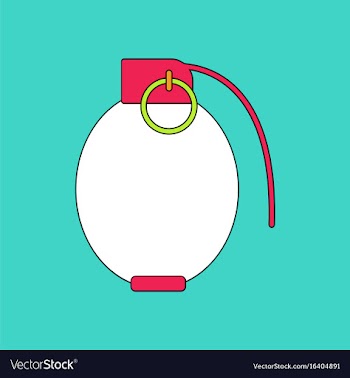Flat icon design collection military hand grenade vector image