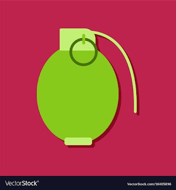 Flat icon design collection military hand grenade vector image