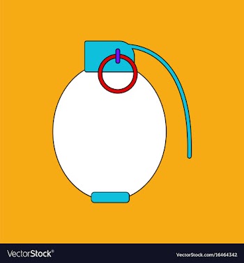 Flat icon design collection military hand grenade vector image