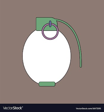 Flat icon design collection military hand grenade vector image