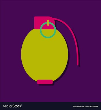 Flat icon design collection military hand grenade vector image