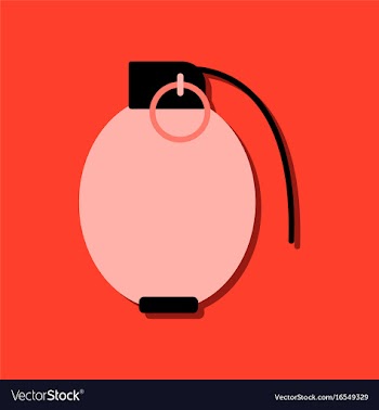 Flat icon design collection military hand grenade vector image