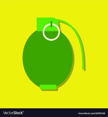Flat icon design collection military hand grenade vector image
