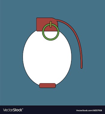 Flat icon design collection military hand grenade vector image