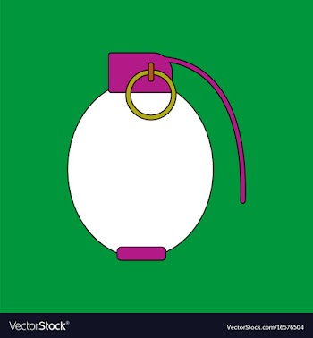 Flat icon design collection military hand grenade vector image