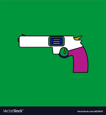 Flat icon design collection military handgun vector image