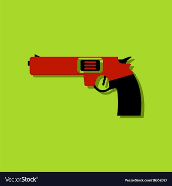 Flat icon design collection military handgun vector image