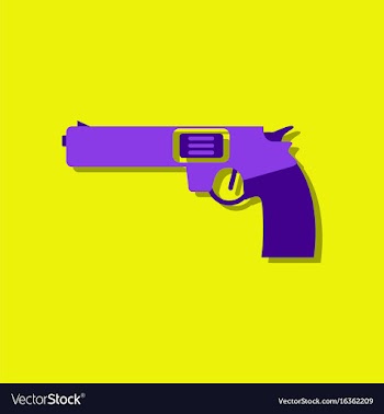 Flat icon design collection military handgun vector image