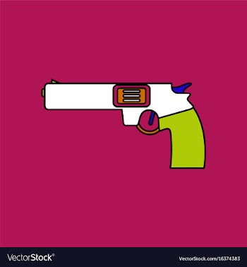 Flat icon design collection military handgun vector image