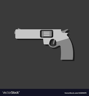 Flat icon design collection military handgun vector image