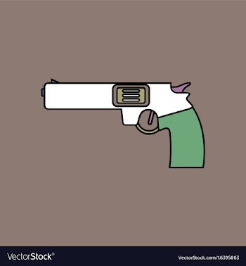 Flat icon design collection military handgun vector image