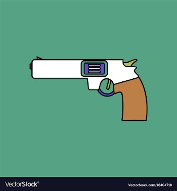 Flat icon design collection military handgun vector image