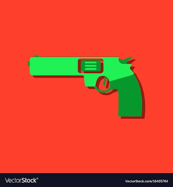 Flat icon design collection military handgun vector image