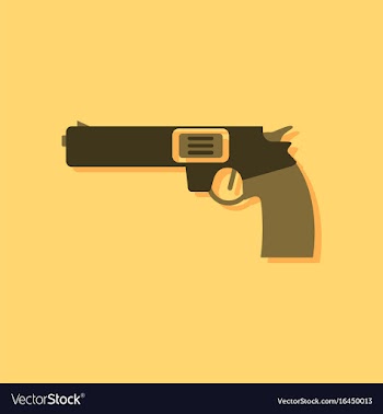 Flat icon design collection military handgun vector image