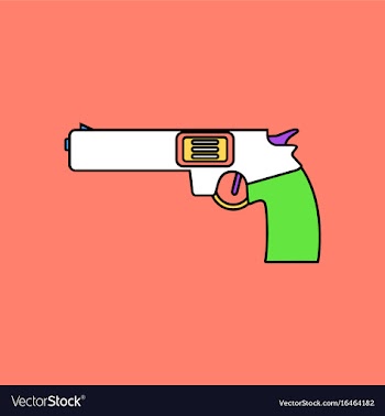Flat icon design collection military handgun vector image