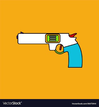 Flat icon design collection military handgun vector image