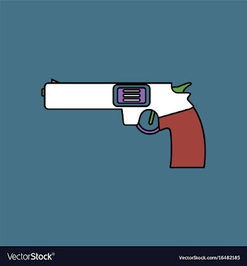 Flat icon design collection military handgun vector image