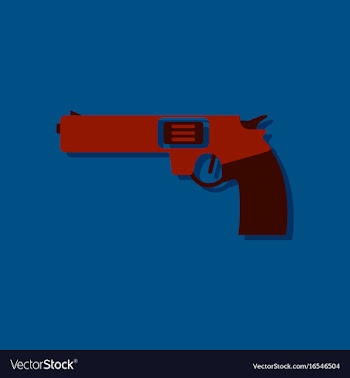 Flat icon design collection military handgun vector image
